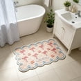 thumbnail image 4 of Tunhigl Linen Woven Printed Absorbent Bath Mat 23.6×15.7 Inch, Non-Slip Breathable Washable Neutral Rug for Bathroom, Bathtub, Entryway & Kitchen, 4 of 5