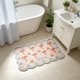 thumbnail image 4 of Alfombra antideslizante y absorbente para baño de 60x40 cm con patrón decorativo y material de lino lavable a máquina, 4 of 6