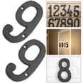 thumbnail image 4 of Placa Puerta DQrwqpou 2 Piezas Metal Número Digital Hierro Fundido, 4 of 9