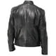 thumbnail image 1 of Chaqueta de motociclista de piel sintética para hombre con cremallera, 1 of 2
