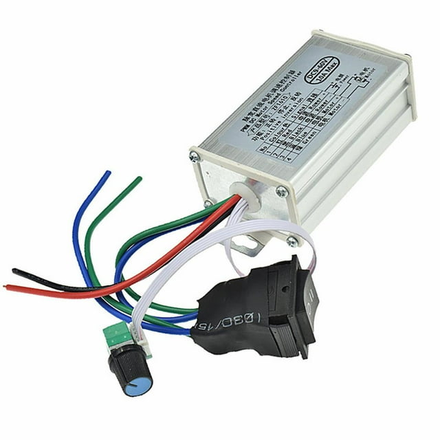 maskred DC Contrôleur de Vitesse de Moteur Brosse Pilote de Moteur Module de Commandes DC 9V 12V 24V 36V 48V 60V Modulateur de Largeur d'Impulsion de Moteur Régulateur PWM Régulateur Variateur avec Interrupteur