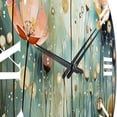 thumbnail image 3 of Designart "Purple captivate Gardens" Abstract Botanicals Oversized Wall Clock, 3 of 5
