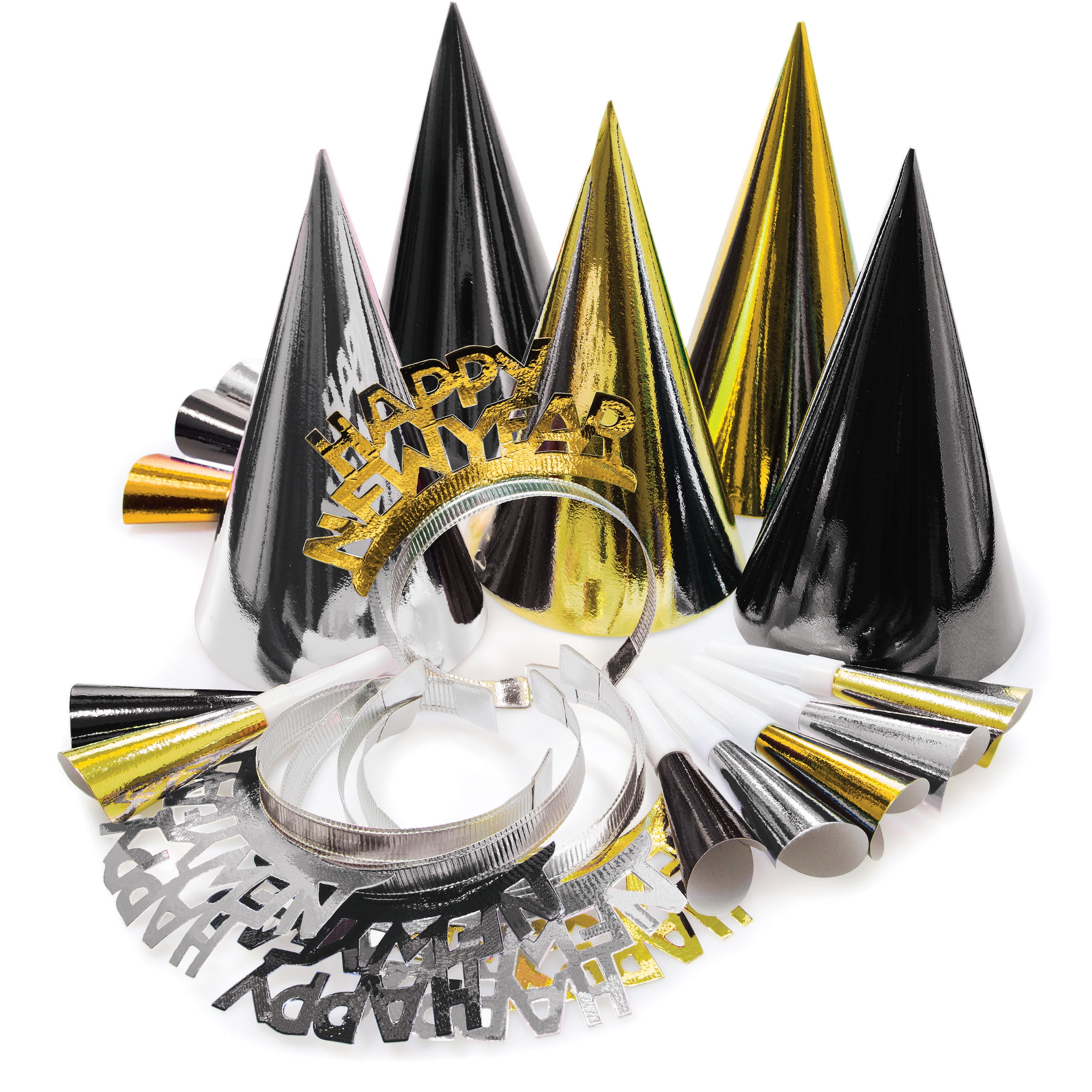 Gold and Silver New Year&#039;s Eve Party Kit - Walmart.com - Walmart.com