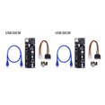 thumbnail image 1 of relayinert PCI -E Riser Board 1x to 16x Adapter Card PCI -E Graphic Card Riser Card with 4pin Power Socket PCI -E Riser Board for Black 30CM 2Set, 1 of 6