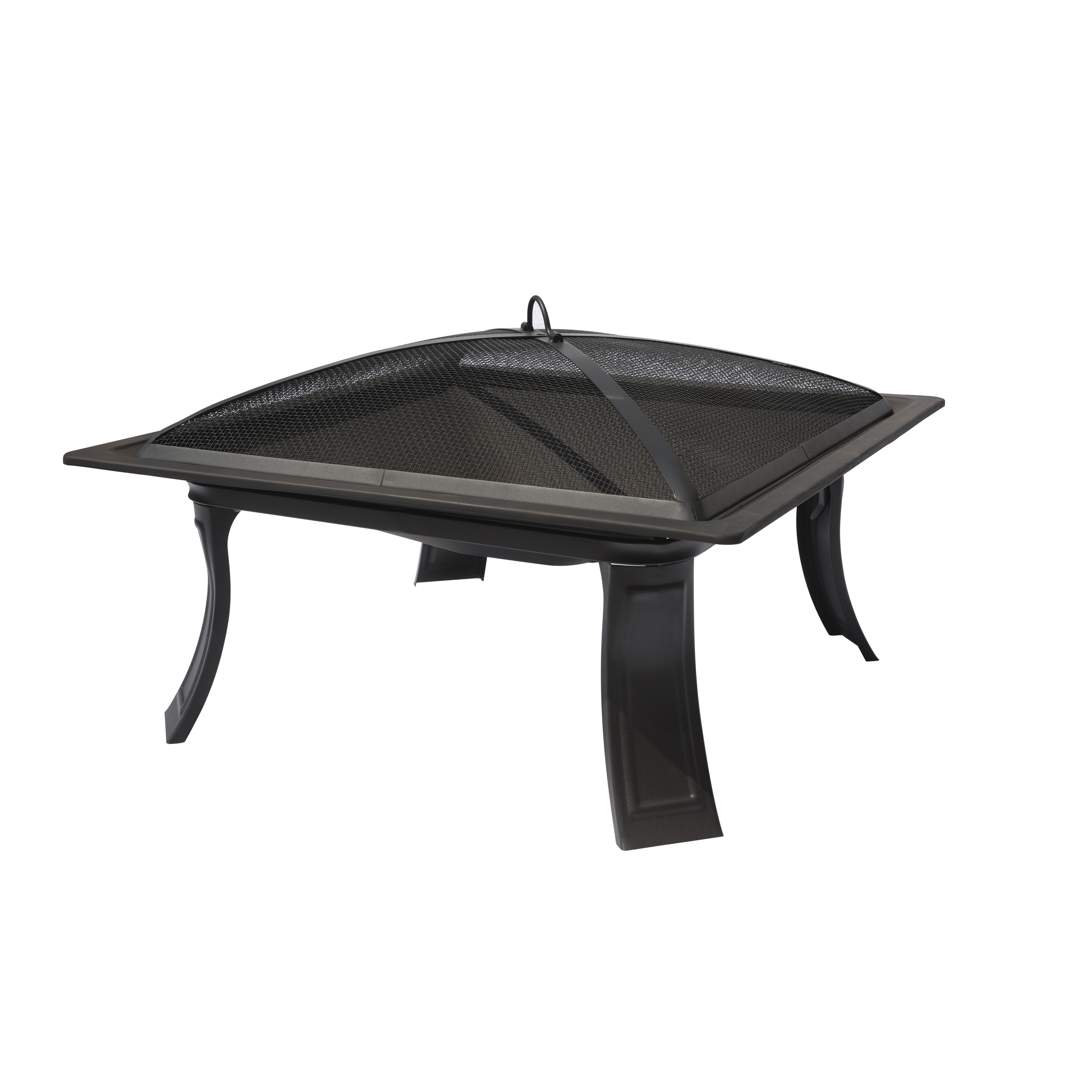 Island Retreat 26" All-Weather Outdoor Riverside Square Fire Pit