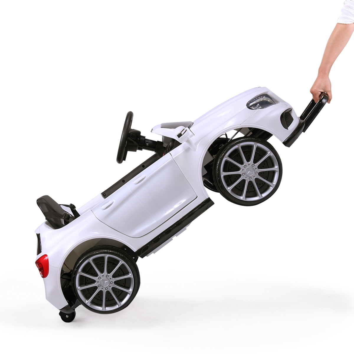 Private Jungle Electric Kids Ride on Truck Cars, Cars for Kids, Battery Motorized Vehicles with Remote Control, Music, Led Headlights, White