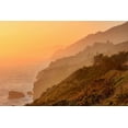 thumbnail image 2 of Miller, Anna 32x23 White Modern Wood Framed Museum Art Print Titled - Golden Sunset on Big Sur Coastal Cliffs-California-USA, 2 of 4