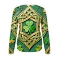 thumbnail image 5 of Levmjia Womens Sweatshirts Fashion Loose Round Neck Solid Color Long Sleeve St. Patrick's Day Printed Casual Shirt Holiday Breathable Comfortable Work Home Wear, 5 of 7