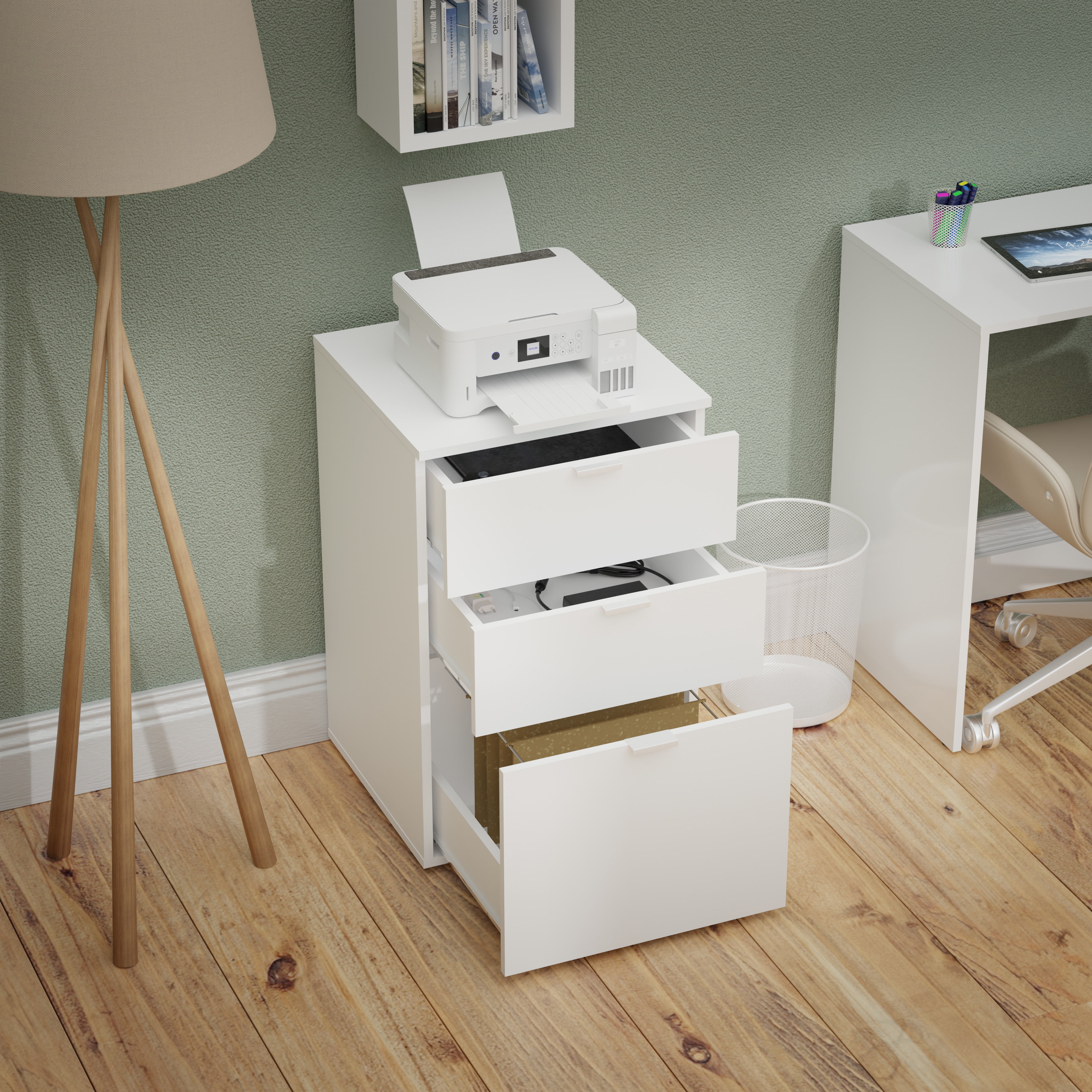Kappesberg Richmond 3-Drawer File Cabinet: Organized and Stylish Functionality for Adults and Teens