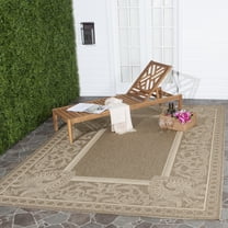 Safavieh Courtyard Cooper Botanical Indoor/Outdoor Area Rug, Brown/Natural, 9' x 12'