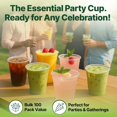 thumbnail image 4 of 12-ounce transparent compostable cups, 100-pack natural plant-based plastic alternative, biodegradable disposable cold drink cups suitable for parties, coffee, wine, milkshakes, and everyday use, 4 of 4