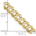 thumbnail image 2 of 14K Yellow Gold 4.7mm Lightweight Flat Cuban Chain (22 X 4.7) Made In South Africa lcb120-22, 2 of 5