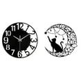 thumbnail image 1 of Reloj de pared redondo silencioso con diseño de grande, reloj decorativo sencillo para el hogar, la oficina, el hotel, regalos para amantes, 1 of 8