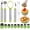A, variant on 17 Pack Melon Baller Scoop Set - 4 in 1 Stainless Steel Fruit Tool Set Fruit Scooper Seed Remover with Fruit Vegetable Shapes Set Fruit Peeler for Fruit Slicer Dig Pulp Separator (A)