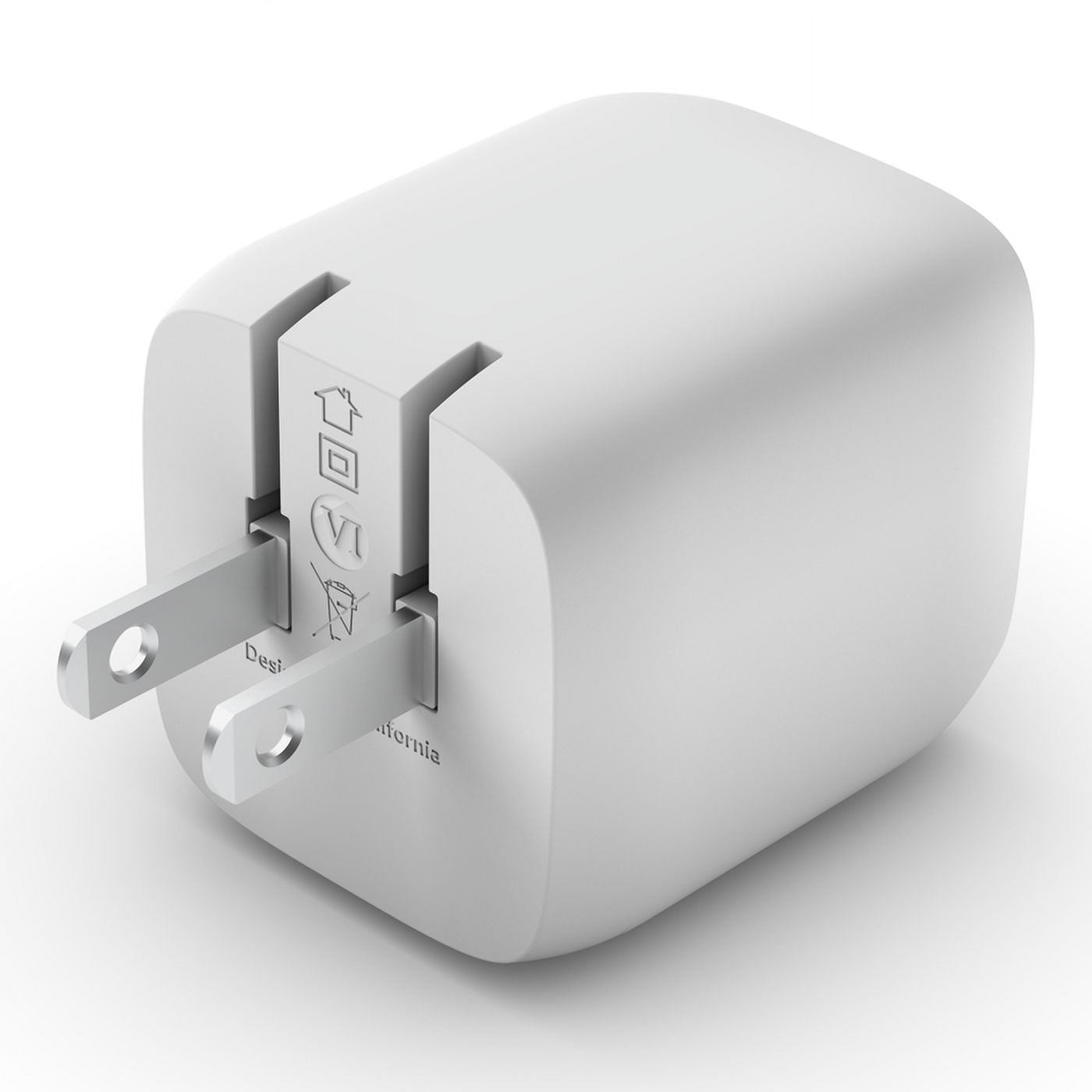Belkin 45W Dual USB-C Wall Charger, Fast Charging Power Delivery 3.0 w/ GaN Technology for iPad, iPad Pro, MacBook, Galaxy S23, & More - White (WCY012dqWH-RF)