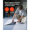 thumbnail image 4 of KFFKFF Garage Floor Tiles Interlocking, 16 Pack 20.2 x 20.2 x 0.2 in Interlocking Modular Garage Flooring Tiles, Diamond Plate Slip-Resistant PVC Mats, Light Gray, 4 of 8