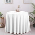 thumbnail image 6 of Hiasan White Round Tablecloth 120 Inch - Waterproof Stain Resistant Spillproof Polyester Fabric Table Cloth for Dining Room Kitchen Party, 6 of 8