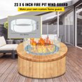 thumbnail image 2 of VEVOR Pare-Vent pour Foyer, Pare-Flammes en Verre, Bouclier Rond en Verre, Table de Feu Épaisse de 1/4 Pouce, Pare-Flammes en Verre Trempé Clair, Pieds en Alliage d'Aluminium pour Propane, Gaz, Extérieur (23 x 23 x 6 Pouces, 2 of 8