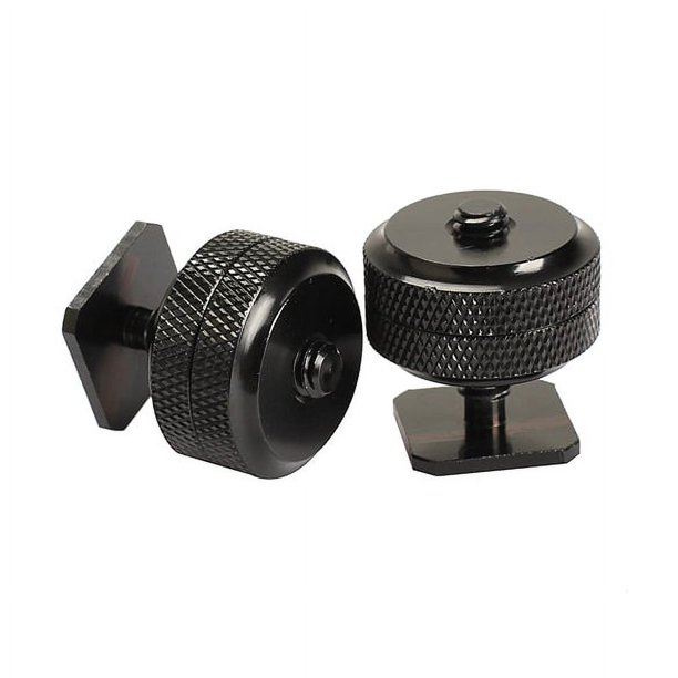 2 Uds 1/4 Tornillo De Trípode A Adaptador De Montaje De Zapata De Flash De Cámara