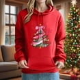 thumbnail image 2 of Diufon Women's Christmas Hoodie Cute Printed Long Sleeve Cozy Drawstring Pullover Sweatshirts Fall Winter Warm Tops, 2 of 4