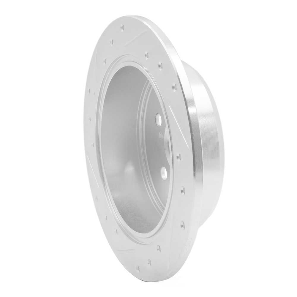 Dynamic Friction Company 631-76038R DFC Brake Rotor - Drilled And Slotted - Silver