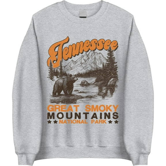 Great Smoky Mountains National Park Sweatshirt - Retro Bear Tennessee Hiking Lovers Crewneck