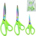 thumbnail image 1 of 1 Set of 3 Pack School Scissors, All Purpose Sharp Titanium Blades Shears, Rubber Soft Grip Handle, Multipurpose Scissors Set Great for Crafts, Sewing, Arts, Office and Home Supplies, 1 of 4