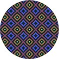 thumbnail image 1 of Ahgly Company Tapis d'Intérieur Rond Lavable en Machine Transitionnel Violet Lys Violet, 5 Pieds Rond, 1 of 7
