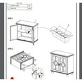 thumbnail image 3 of Classic Storage Cabinet With Mirror Doors, Antique Black Finish, Wooden Furniture For Living Room Bedroom Wood Cabinet, 1-2 Shelves, Decor, 3 of 4