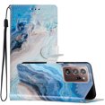 thumbnail image 6 of Nalacover Wallet Case for Samsung Galaxy Note 20 Ultra with Painting Pattern PU Leather Magnetic Kickstand Flip Folio Cover, Card Slots Holder Soft Silicone Shockproof Protective Case, Blue Marble, 6 of 8
