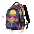 thumbnail image 2 of FORMRS Unisex Backpack Elementary School Travel Bookbag with Reflective Stripes, Neon Road, 2 of 7
