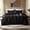 Black, variant on Sleep Zone Jersey Knit 2 Pieces Comforter Set, Twin/Twin XL Bedding Set for Kids, Children, College Dorm, Breathable and and Fluffy, All Season use (Black, Twin/Twin XL)