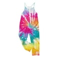 thumbnail image 5 of FAOWME Girls Summer Print V Neck Sleeveless Romper Loose Fit Casual Jumpsuit Onesie With Pockets For And Juniors Lightweight Comfort Hot Pink 7-8 Years, 5 of 5