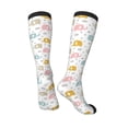 thumbnail image 4 of Daiia Sports Socks Little Elephant Printed Novelty Crew Socks for Men Women Knee High Socks Cotton Socks Soft & Breathable Support Unisex Socks, 4 of 9