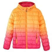 Krumba Girl's Zip Off Gradient Water Resistant Puffer Jacket Pink 158