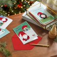 thumbnail image 2 of Hallmark Gnome Boxed Christmas Card Assortment (16 Cards and Envelopes) Snow globe, Mushrooms, Wreath, Sled, 2 of 7