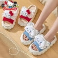 thumbnail image 4 of Zapatillas MINISO Melody Kuromi Hello Kitty Cinnamoroll Pochacco de lino para el hogar, pantuflas de temporada antideslizantes y transpirables con parte inferior suave y gruesa, 4 of 5