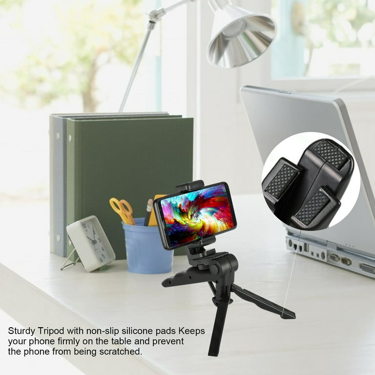 EEEkit Phone Tripod Stand, Mini Tripod for Cell Phone Camera, Tabletop Tripod  Stand, Universal 360° Rotation Phone Mount Fit for iPhone 12 Pro Max  Android GoPro - Walmart.com