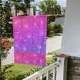 thumbnail image 5 of Easygdp Purple Glitter Garden Flag Yard Flag Welcome Flag, Double-Sided, Weather Resistant for Outdoor Decor - 12.5"x18", 5 of 9