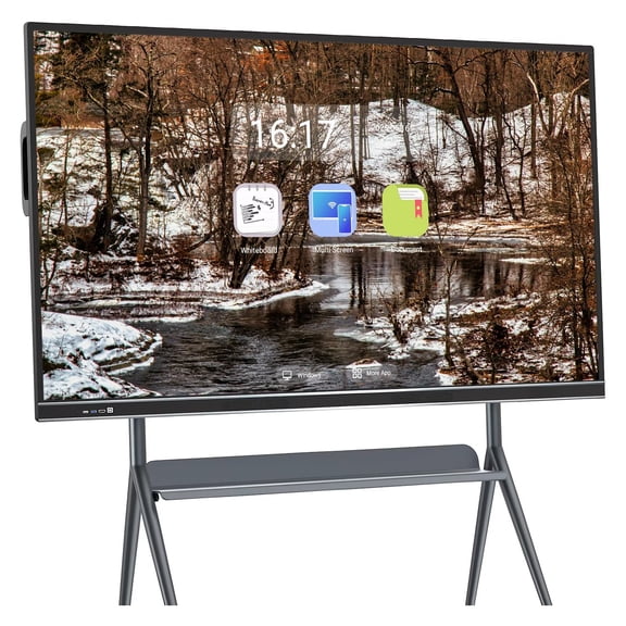 JYXCN Smartboard 86inch Pro Electronic Whiteboard Reverse Control IR Touch Rotatable 4K Monitor Wireless 5G/WiFi Connectivity for Digital Signage, School & Conferences