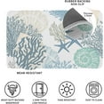 thumbnail image 5 of Nautical Coastal Doormat Ocean Coral Welcome Mat Entrance Floor Mat Starfish Beach Blue Teal Door Mar Indoor Outdoor Entrance Floor Mat Non Slip Rubber Mat 18 x 30 inch, 5 of 6