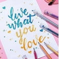 thumbnail image 3 of Wadada Glitter Gel Pen Set,MultiColors Gel Pens for Coloring,Metallic Vibrant Sparkle Colorful Pen,Glitter Highlighters Markers for Adult Coloring Books,Drawing,Card Making and Doodling(8 PCS,Gold), 3 of 4