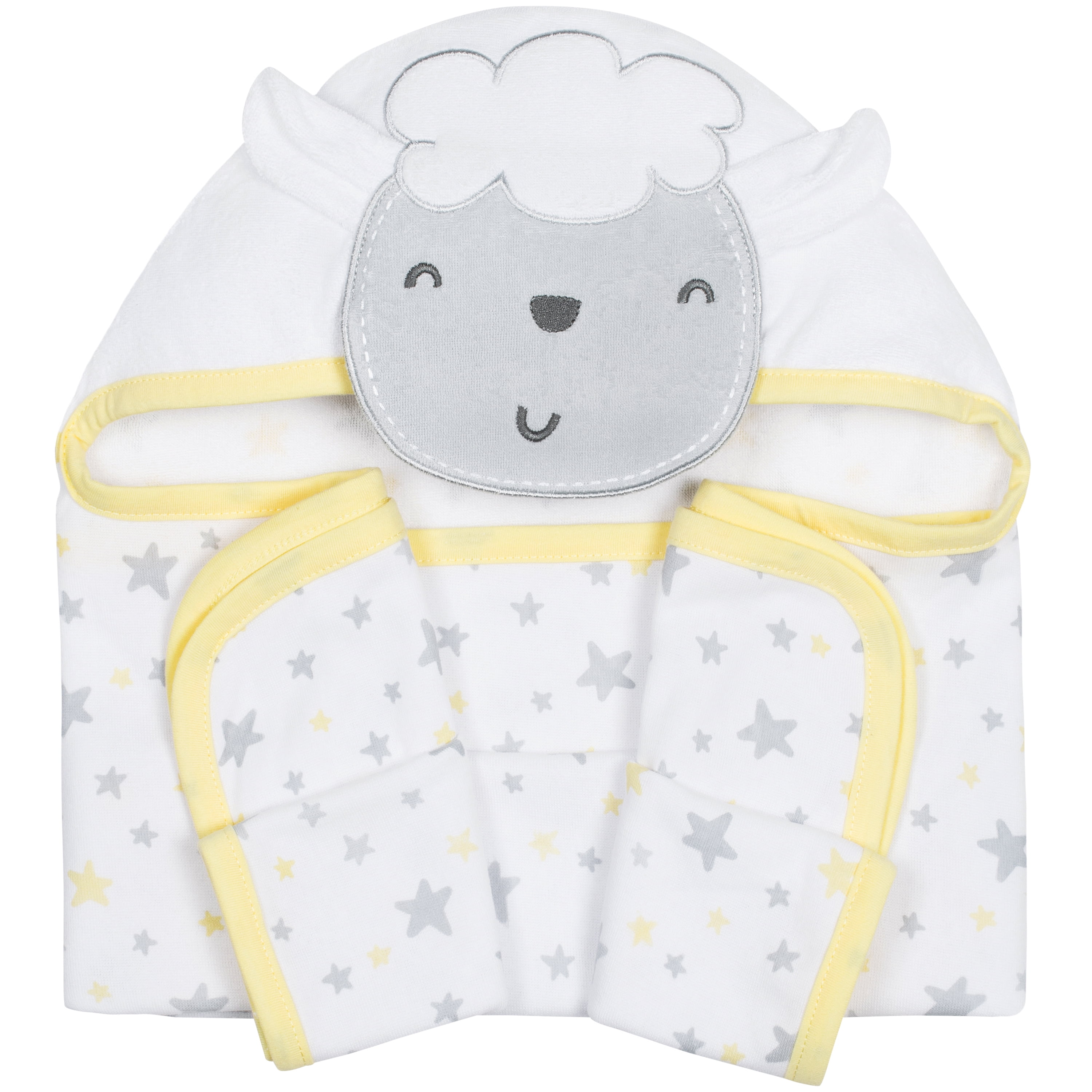 Gerber 3D Baby Terry Hooded Bath Towel, 3D Lamb - Walmart.com