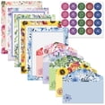 thumbnail image 1 of Papel de carta floral actual, papeles de papelería de primavera con borde decorativo surtido de flores, hojas imprimibles para bodas, despedidas de soltera e invitaciones, juego de 25 8 1/2" x 11", 1 of 1