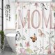 thumbnail image 3 of Cortina de ducha de poliéster rosa con estampado floral MOM Botanical 180 x 200 cm, 3 of 3