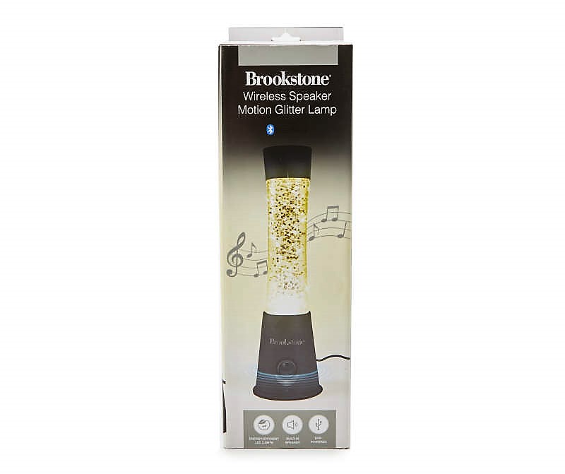 brookstone glitter lamp