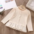 thumbnail image 6 of Fesfesfes Girls Long Sleeve Round Neck Top and Shirt Set with Lace Hem Detail Stylish Versatile Blouse for Toddler Little Kid and Big Girls Perfect for Party Holiday Photo(Beige#1,10-12 Years), 6 of 6