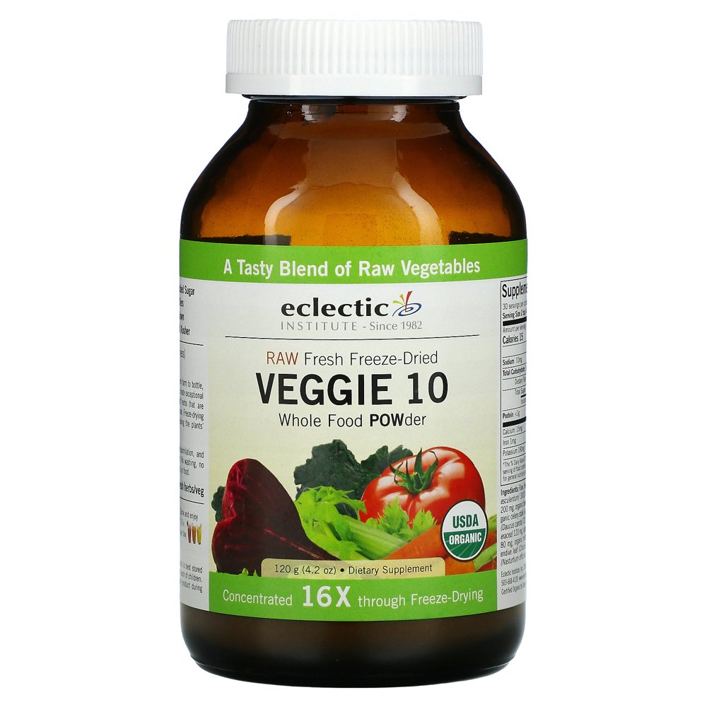 Eclectic Institute Raw Fresh FreezeDried, Veggie 10, Whole Food POWder