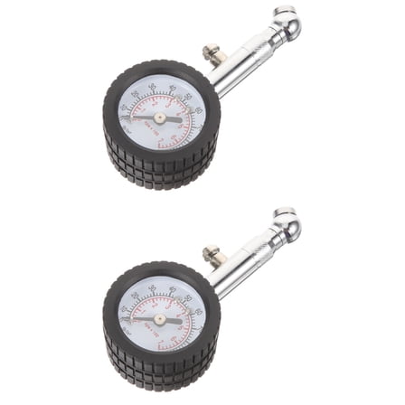 HOMEMAXS 2pcs Car Tire Pressure Gauge Portable Tire Pressure Meter Auto Pressure Monitor(0-100psi)