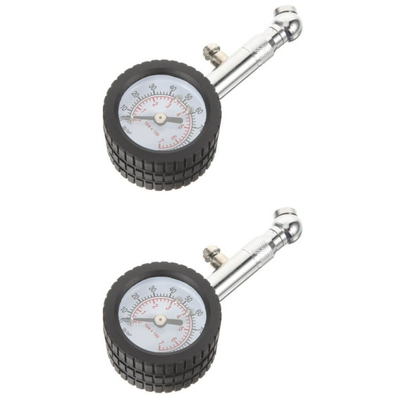 HOMEMAXS 2pcs Car Tire Pressure Gauge Portable Tire Pressure Meter Auto Pressure Monitor(0-100psi)